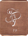 FP - 90 Jahre alte Stickschablone für hübsche Handarbeits Monogramme