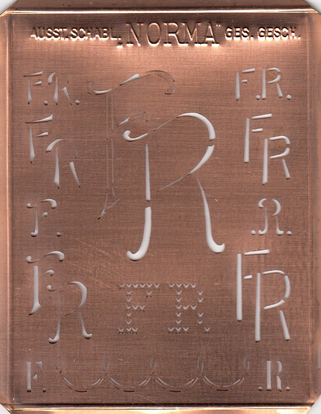 FR - Hübsche alte Monogrammschablone