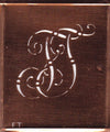FT - Alte verschlungene Monogramm Stick Schablone