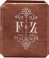 FZ - Besonders hübsche alte Monogrammschablone
