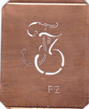 FZ - 90 Jahre alte Stickschablone für hübsche Handarbeits Monogramme