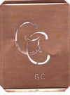 GC - 90 Jahre alte Stickschablone für hübsche Handarbeits Monogramme