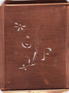 GF - Hübsche, verspielte Monogramm Schablone Blumenumrandung