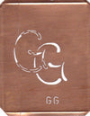 GG - 90 Jahre alte Stickschablone für hübsche Handarbeits Monogramme