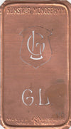 GL - Alte Jugendstil Stickschablone - Medaillon-Design