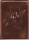 GL - Seltene Stickvorlage - Uralte Wäscheschablone mit Wappen - Medaillon