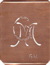 GM - 90 Jahre alte Stickschablone für hübsche Handarbeits Monogramme