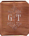 GT - Besonders hübsche alte Monogrammschablone