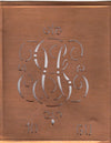 GU - Alte Monogrammschablone aus Kupfer