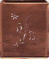 HB - Hübsche, verspielte Monogramm Schablone Blumenumrandung