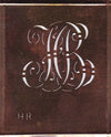 HB - Alte verschlungene Monogramm Stick Schablone