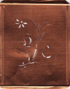 HC - Hübsche, verspielte Monogramm Schablone Blumenumrandung