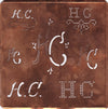 HC - Große Kupfer Schablone mit 7 Variationen