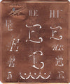 www.knopfparadies.de - HE - Antike Stickschablone aus Kupferblech
