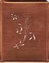 HJ - Hübsche, verspielte Monogramm Schablone Blumenumrandung