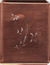 HN - Hübsche, verspielte Monogramm Schablone Blumenumrandung