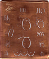 www.knopfparadies.de - HO - Antike Stickschablone aus Kupferblech