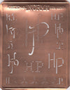 HP - Hübsche alte Monogrammschablone