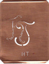HT - 90 Jahre alte Stickschablone für hübsche Handarbeits Monogramme