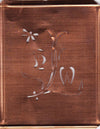 HW - Hübsche, verspielte Monogramm Schablone Blumenumrandung
