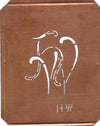 HW - 90 Jahre alte Stickschablone für hübsche Handarbeits Monogramme