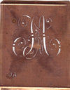 JA - Alte verschlungene Monogramm Stick Schablone