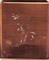 JD - Hübsche, verspielte Monogramm Schablone Blumenumrandung