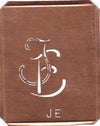 JE - 90 Jahre alte Stickschablone für hübsche Handarbeits Monogramme