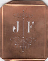 JF - Besonders hübsche alte Monogrammschablone