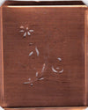 JG - Hübsche, verspielte Monogramm Schablone Blumenumrandung