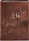 JG - Seltene Stickvorlage - Uralte Wäscheschablone mit Wappen - Medaillon
