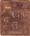 www.knopfparadies.de - JG - Antike Stickschablone aus Kupferblech