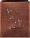 JN - Hübsche, verspielte Monogramm Schablone Blumenumrandung