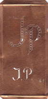 JP - Alte Monogramm Schablone zum Sticken