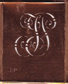 JP - Alte verschlungene Monogramm Stick Schablone