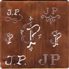 JP - Große Kupfer Schablone mit 7 Variationen