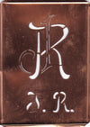 JR - Stickschablone für 2 verschiedene Monogramme