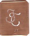 JT - 90 Jahre alte Stickschablone für hübsche Handarbeits Monogramme