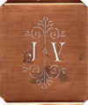 JV - Besonders hübsche alte Monogrammschablone