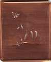 JV - Hübsche, verspielte Monogramm Schablone Blumenumrandung