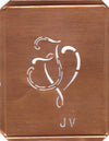 JV - 90 Jahre alte Stickschablone für hübsche Handarbeits Monogramme