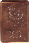 KB - Interessante alte Kupfer-Schablone zum Sticken von Monogrammen