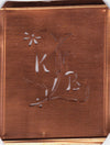 KB - Hübsche, verspielte Monogramm Schablone Blumenumrandung