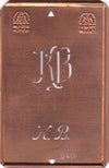 KB - Alte Monogramm Schablone nicht nur zum Sticken
