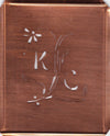 KC - Hübsche, verspielte Monogramm Schablone Blumenumrandung