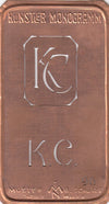 KC - Alte Jugendstil Stickschablone - Medaillon-Design