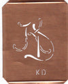 KD - 90 Jahre alte Stickschablone für hübsche Handarbeits Monogramme