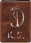 KD - Stickschablone für 2 verschiedene Monogramme