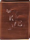 KE - Hübsche, verspielte Monogramm Schablone Blumenumrandung