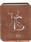 KE - 90 Jahre alte Stickschablone für hübsche Handarbeits Monogramme